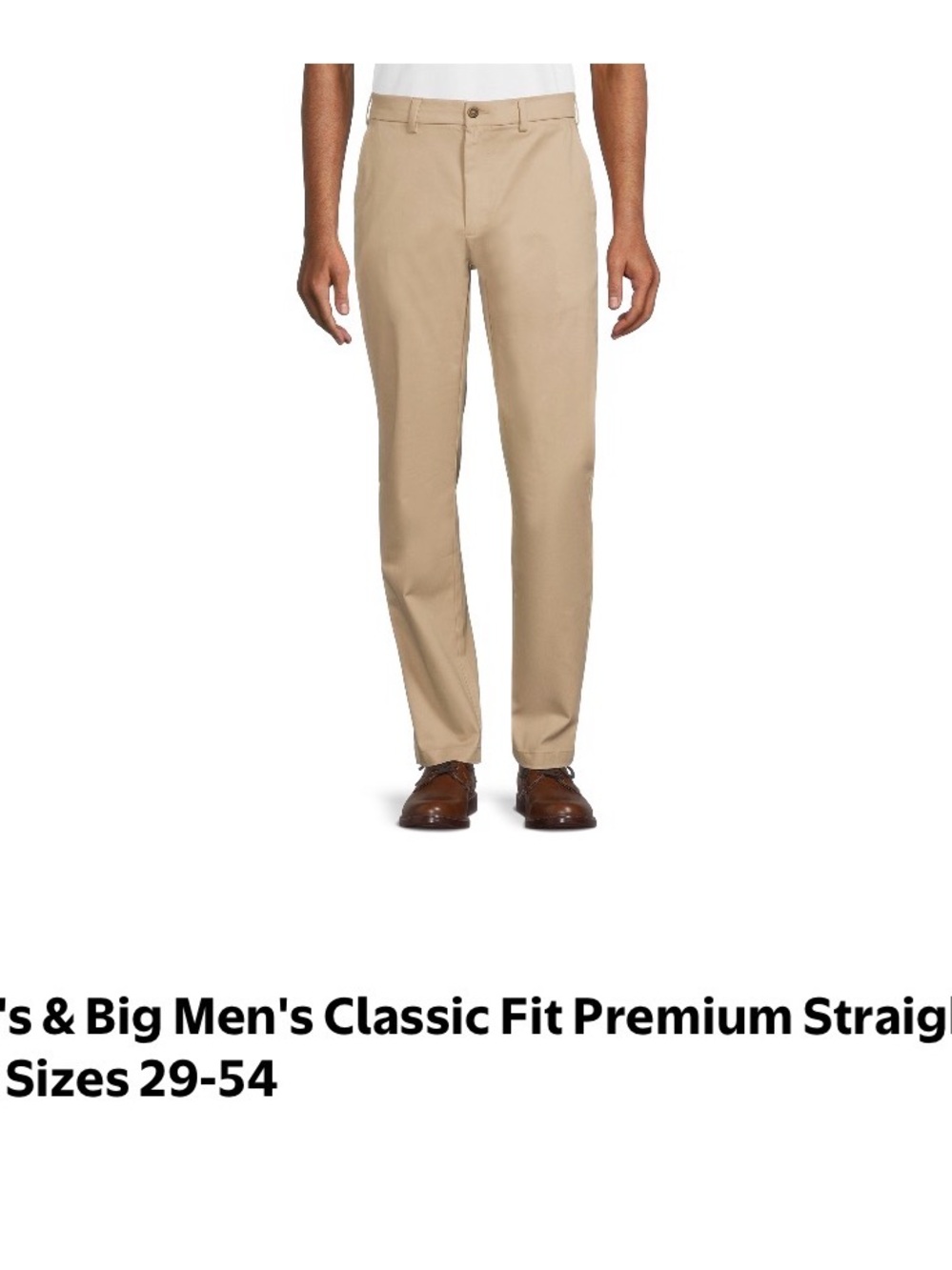 George Men's Straight-Leg Chinos in Tan